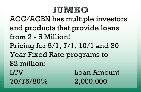 Some direct lenders charge their retail side more, but at ACC we use the same rates as the wholesale side but with more investors and options to choose from.